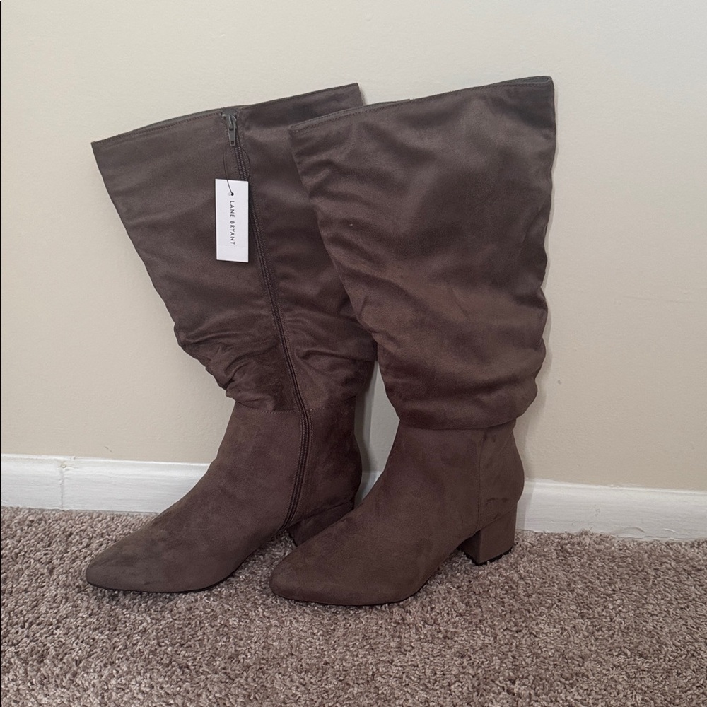 Brown & Gray Heeled Boots